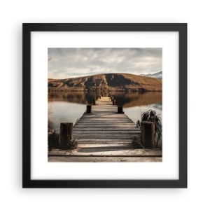 Poster in cornice nera - Paesaggio nel silenzio - 30x30 cm