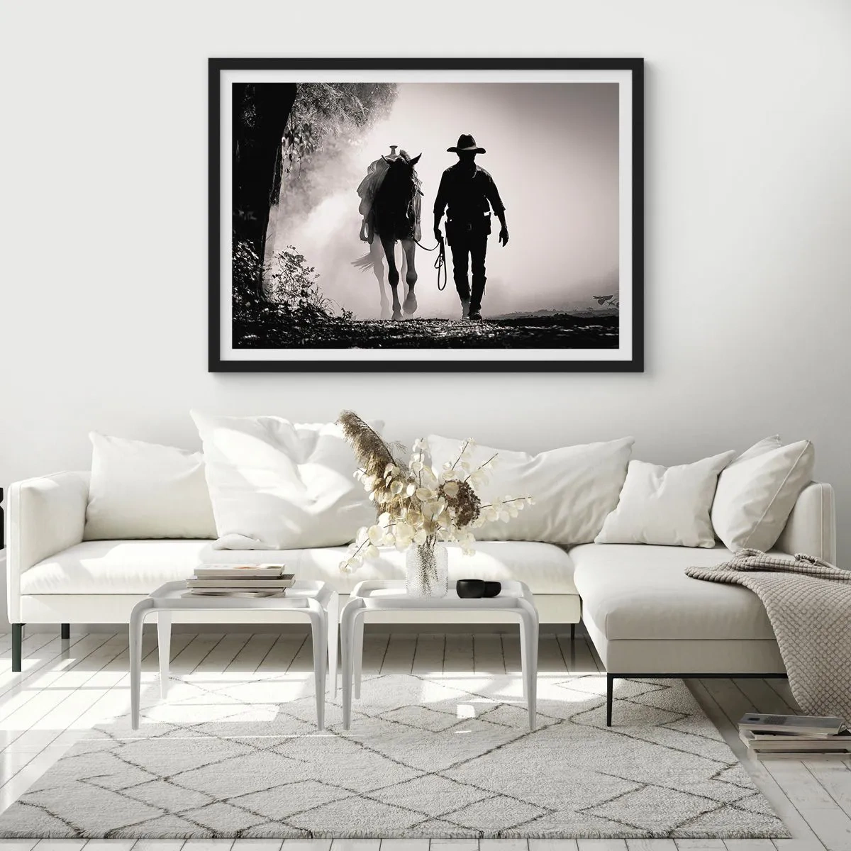 Poster in cornice nera - Mattino texano - 40x30 cm