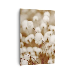 Quadro su tela - Stampe su Tela - Un campo di delicate piante color seppia - 70x100cm - Campo di morbidezza - Decorazione murale moderna per soggiorno e camera da letto ARTTOR