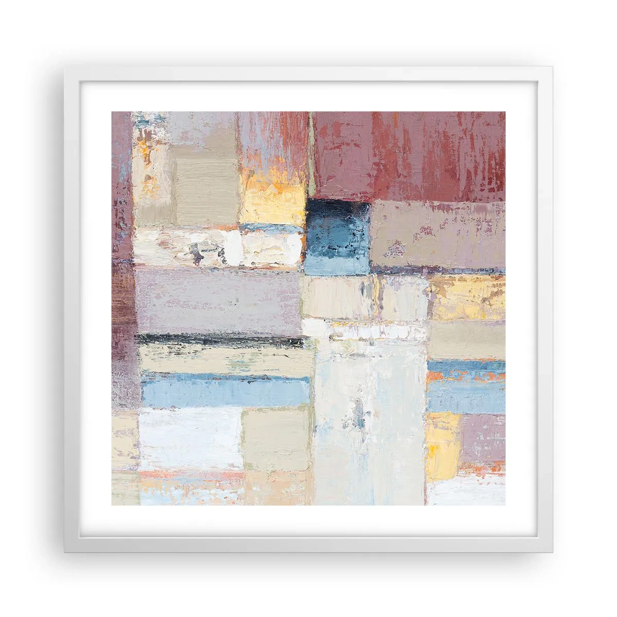 Poster in cornice bianca - La pace della geometria - 50x50 cm