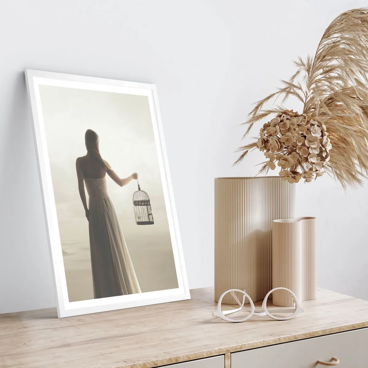 Poster in cornice bianca - Sii libera - 30x40 cm