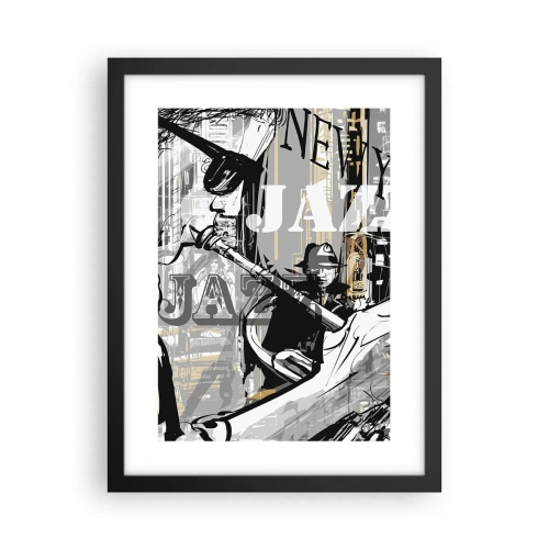 Poster in cornice nera - Al ritmo di New York - 30x40 cm