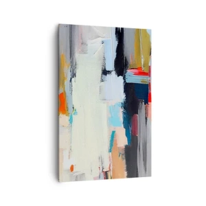 Quadro su tela - Stampe su Tela - Astrazione colorata con pennellate dinamiche - 80x120cm - C'è una logica? - Decorazione murale moderna per soggiorno e camera da letto ARTTOR