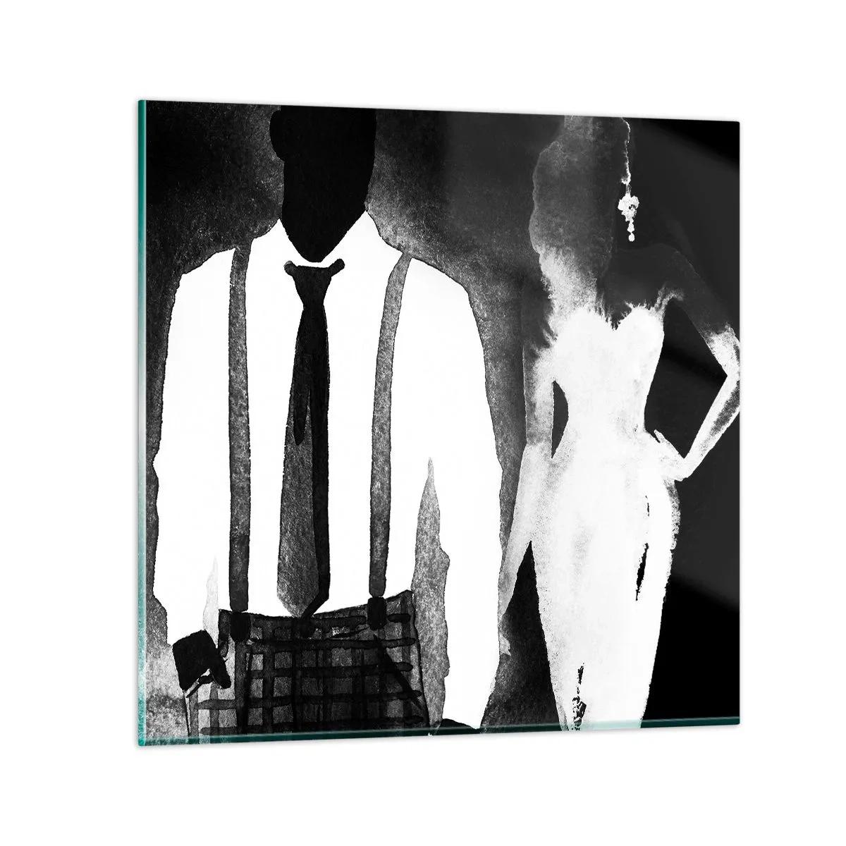 Quadro su vetro - Atmosfera noir - 40x40 cm