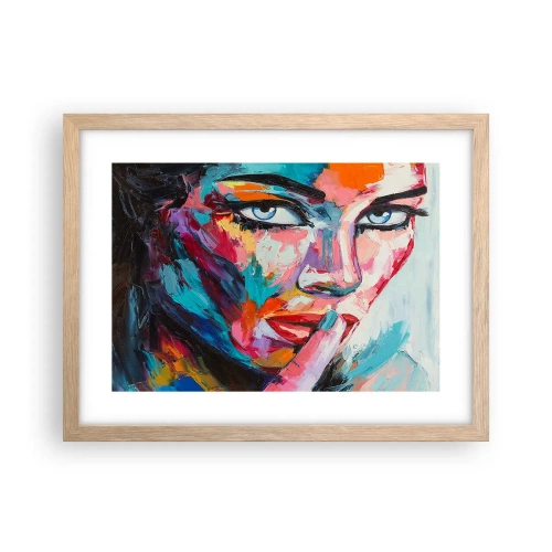 Poster in cornice rovere chiaro - Il nostro primo segreto - 40x30 cm