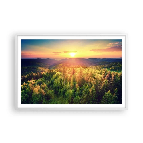 Poster in cornice bianca - Vette e cime - 91x61 cm