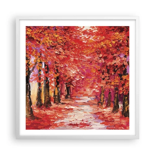 Poster in cornice bianca - Impressione d'autunno - 60x60 cm