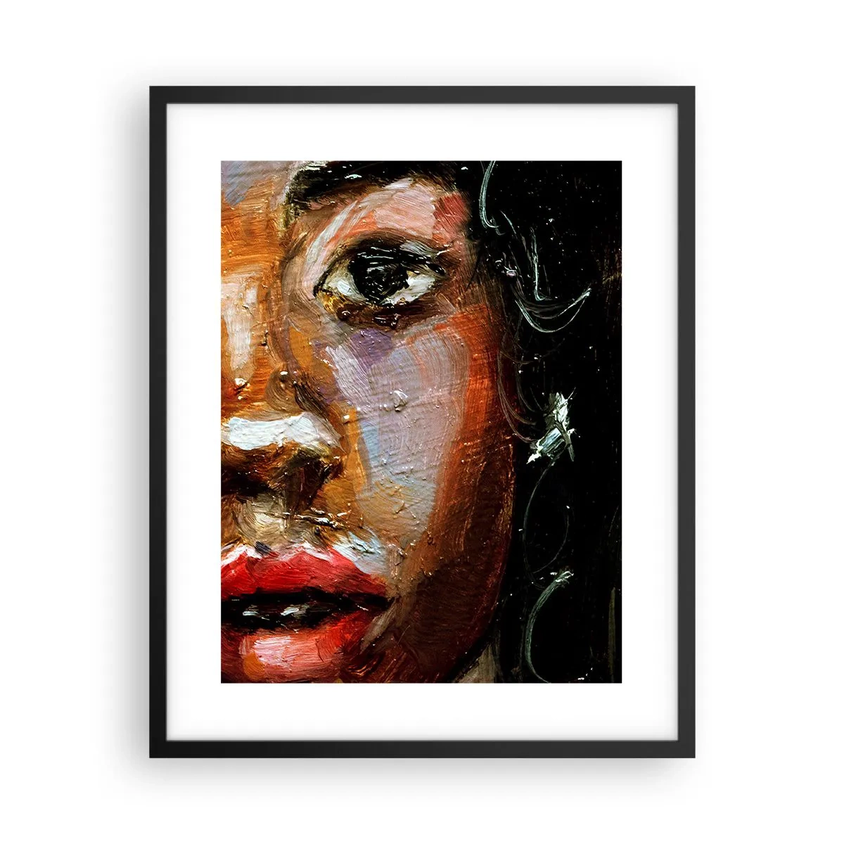 Poster in cornice nera - Oscurità e luce - 40x50 cm