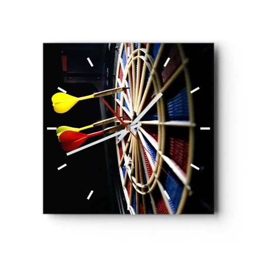 Orologio da parete - Orologio in Vetro - Dritto al centro - 40x40 cm