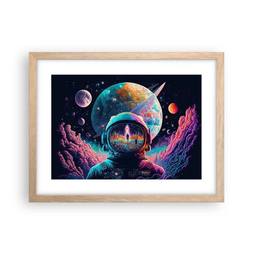 Poster in cornice rovere chiaro - I filosofi non l'avevano pensato - 40x30 cm