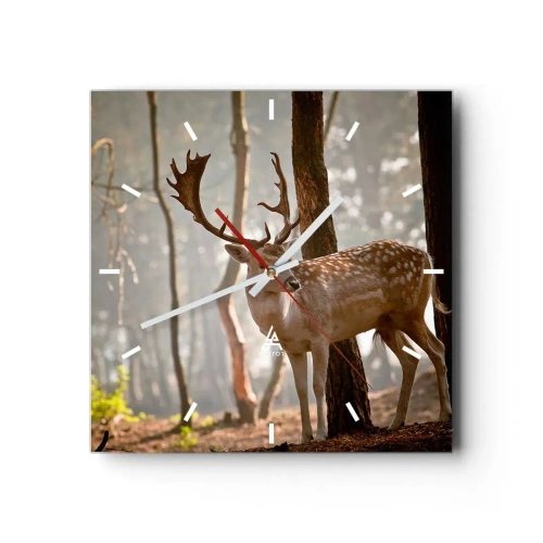 Orologio da parete - Orologio in Vetro - La luce della giovinezza - 40x40 cm