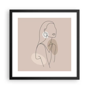 Poster in cornice nera - Icona di giovinezza - 40x40 cm