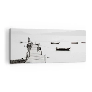 Quadro su tela - Stampe su Tela - Sull'acqua silenziosa e pura - 100x40 cm