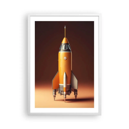 Poster in cornice bianca - Si inizia dai sogni - 50x70 cm