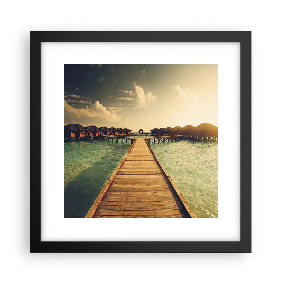 Poster in cornice nera - Caldo invito - 30x30 cm