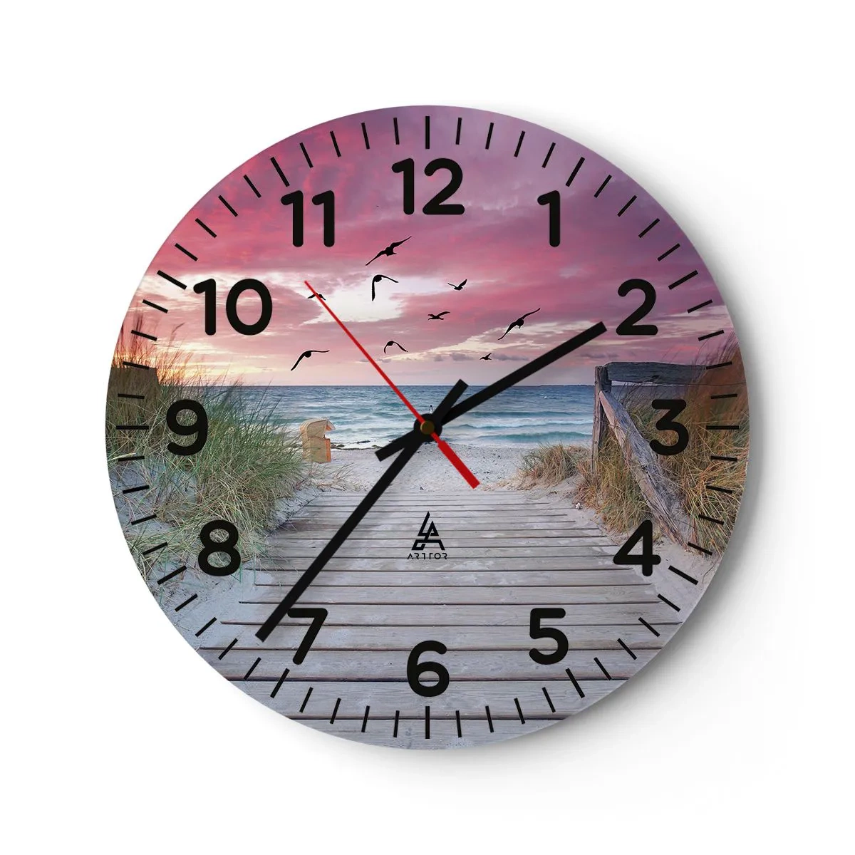 Orologio da parete - Orologio in Vetro - Impressioni baltiche - 30x30 cm