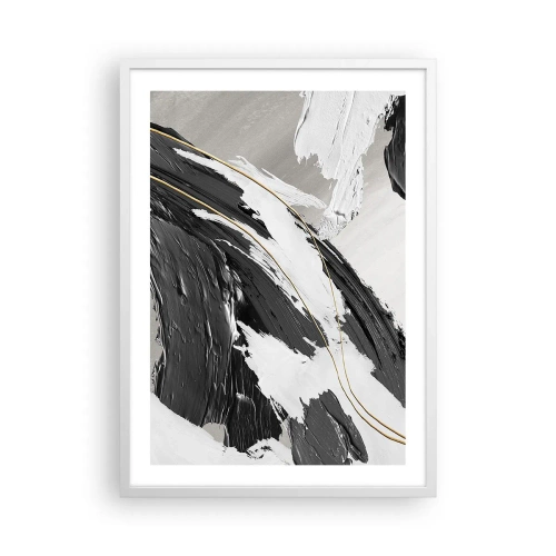 Poster in cornice bianca - Astrazione con sfarzo - 50x70 cm