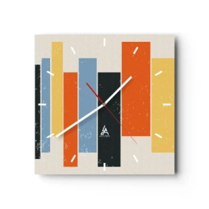 Orologio da parete - Orologio in Vetro - Notazione musicale - 40x40 cm