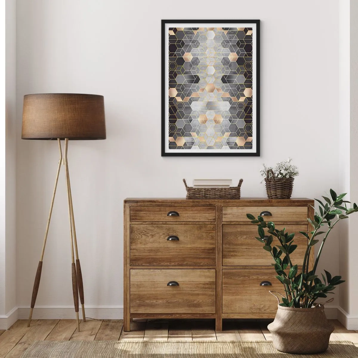 Poster in cornice nera - Composizione di diamante - 61x91 cm
