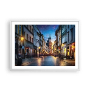 Poster in cornice bianca - La magia di Cracovia - 70x50 cm