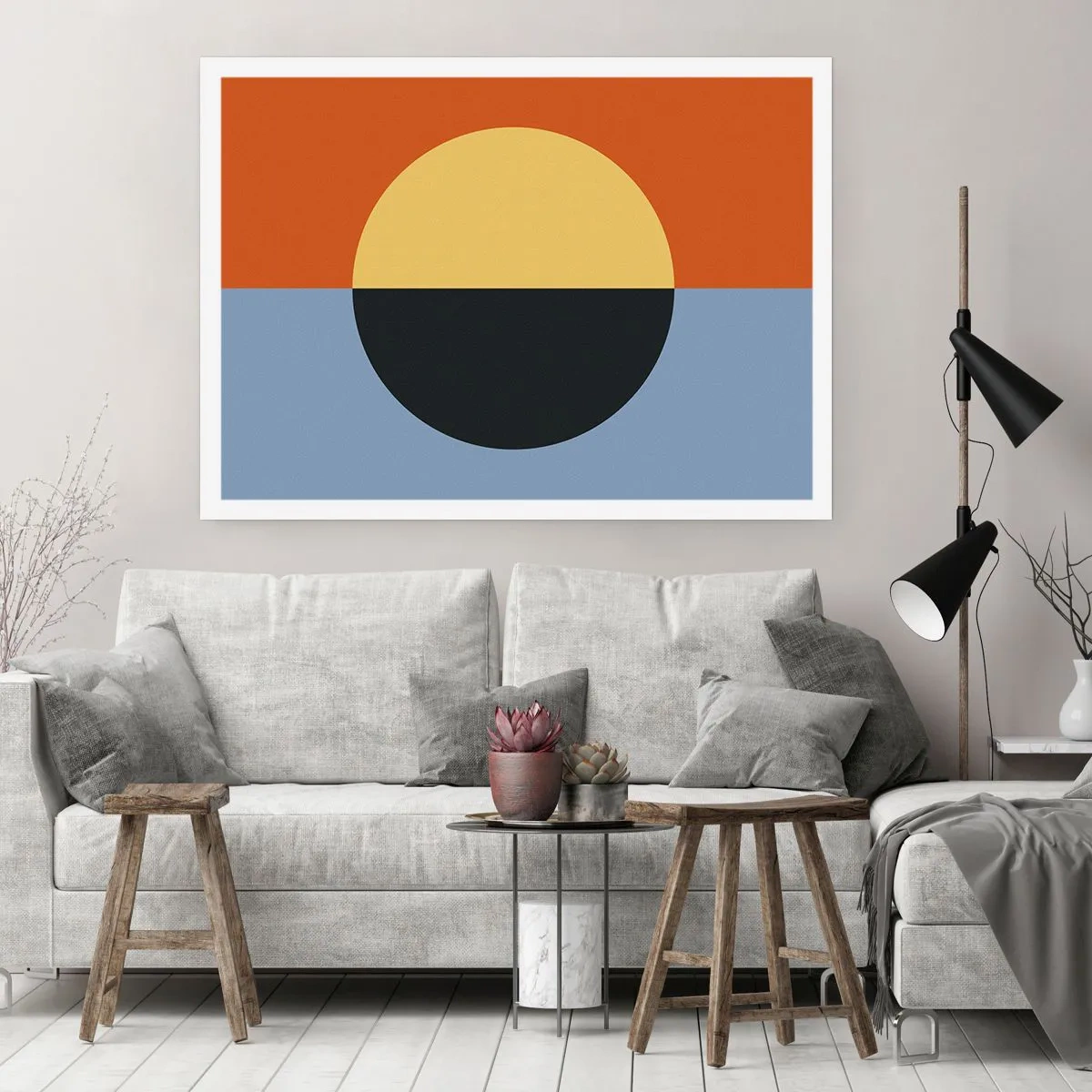 Poster - Composizione di caldo e freddo - 91x61 cm