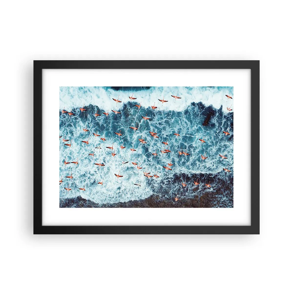 Poster in cornice nera - Parata sotto il mare - 40x30 cm