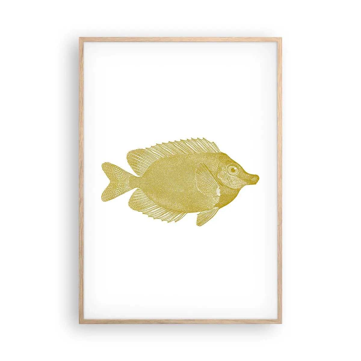 Poster in cornice rovere chiaro - Pesce e basta - 70x100 cm