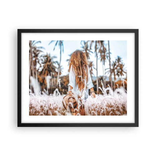 Poster in cornice nera - Nata dalla lanugine dell'erba - 50x40 cm