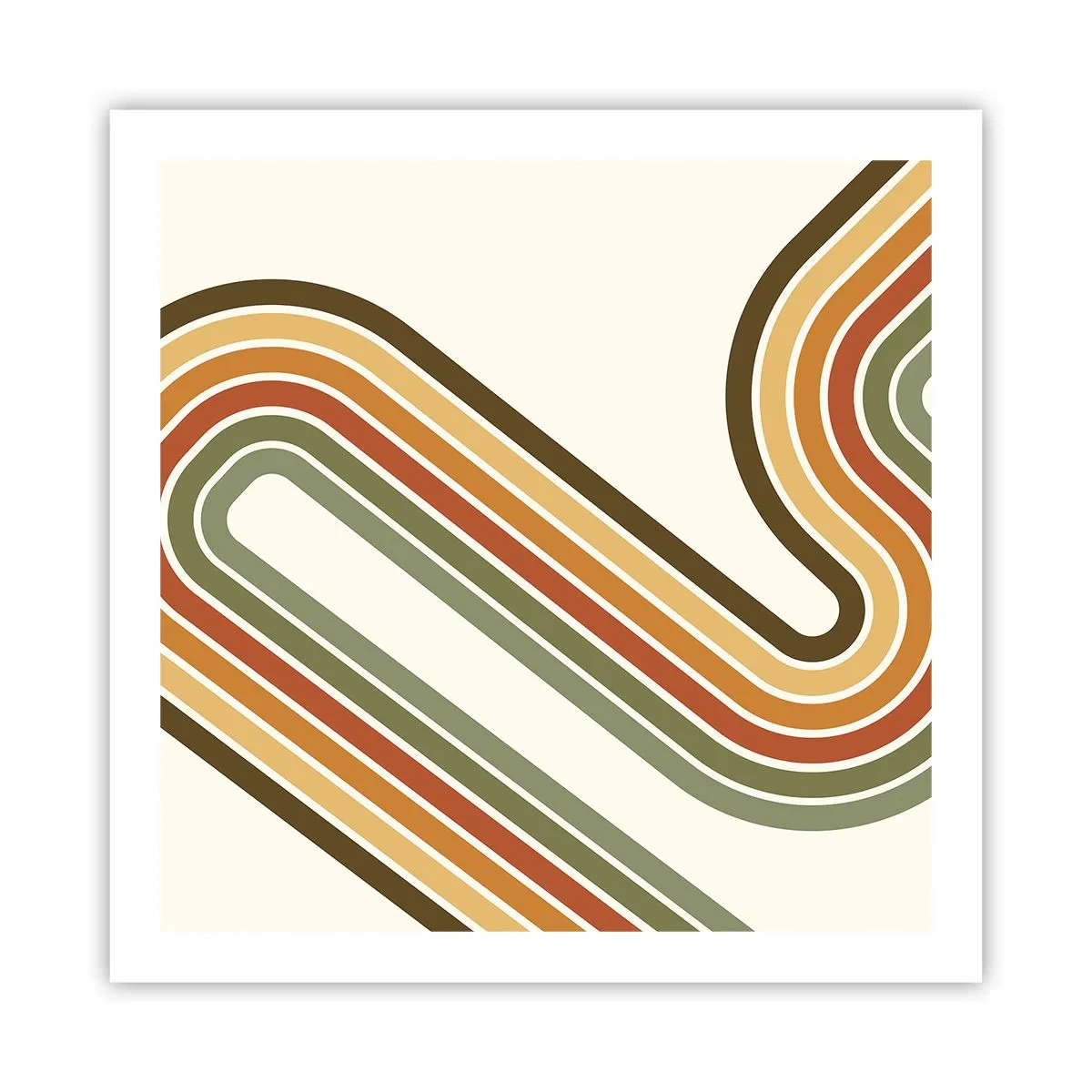 Poster - Zig zag fino alla meta - 60x60 cm