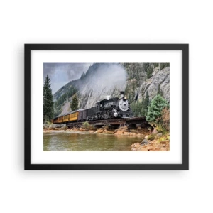 Poster in cornice nera - Dove andiamo? - 40x30 cm