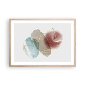 Poster in cornice rovere chiaro - Coralli dello spazio - 70x50 cm