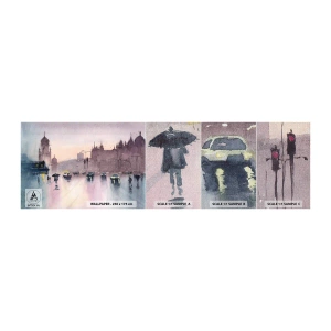 Campione di Fotomurale Premium Canvas - Nella nebbia piovigginosa - Città, Architettura, Monumenti - 100x30 cm