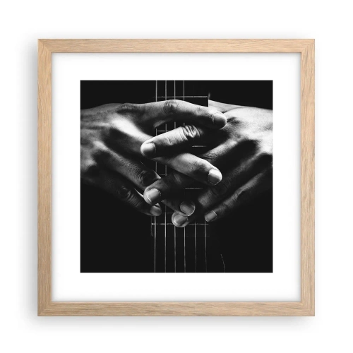 Poster in cornice rovere chiaro - La preghiera dell'artista - 30x30 cm