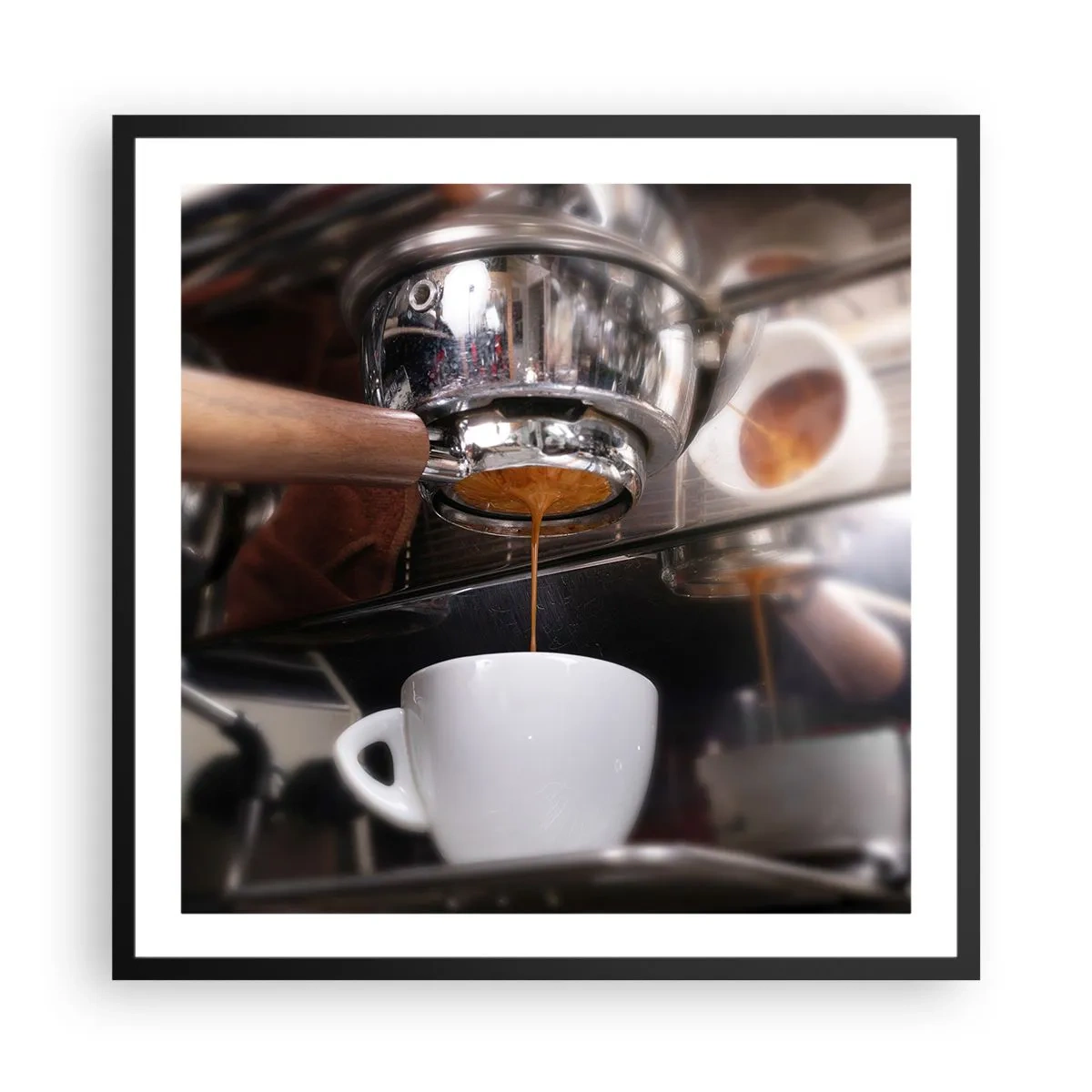 Poster in cornice nera - Il miglior momento della giornata - 60x60 cm