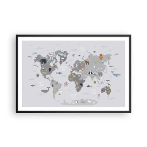 Poster in cornice nera - Dimmi di dove sei... - 91x61 cm