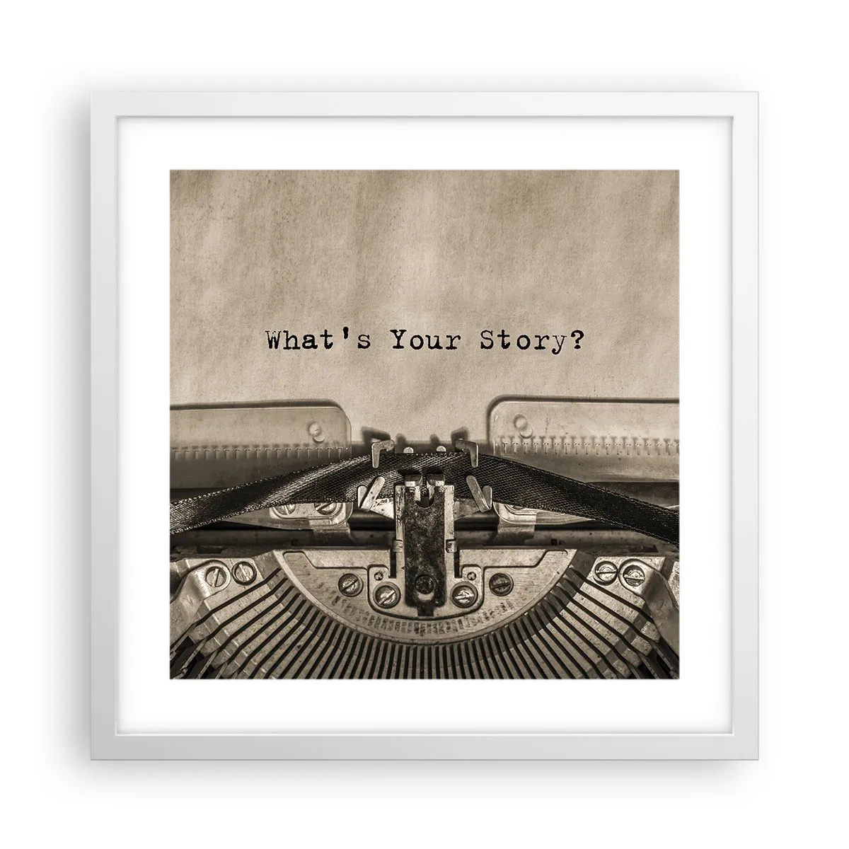 Poster in cornice bianca - Rispondimi - 40x40 cm