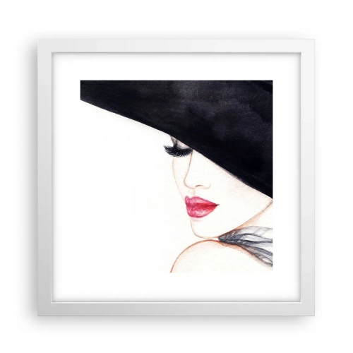Poster in cornice bianca - Eleganza e sensualità - 30x30 cm