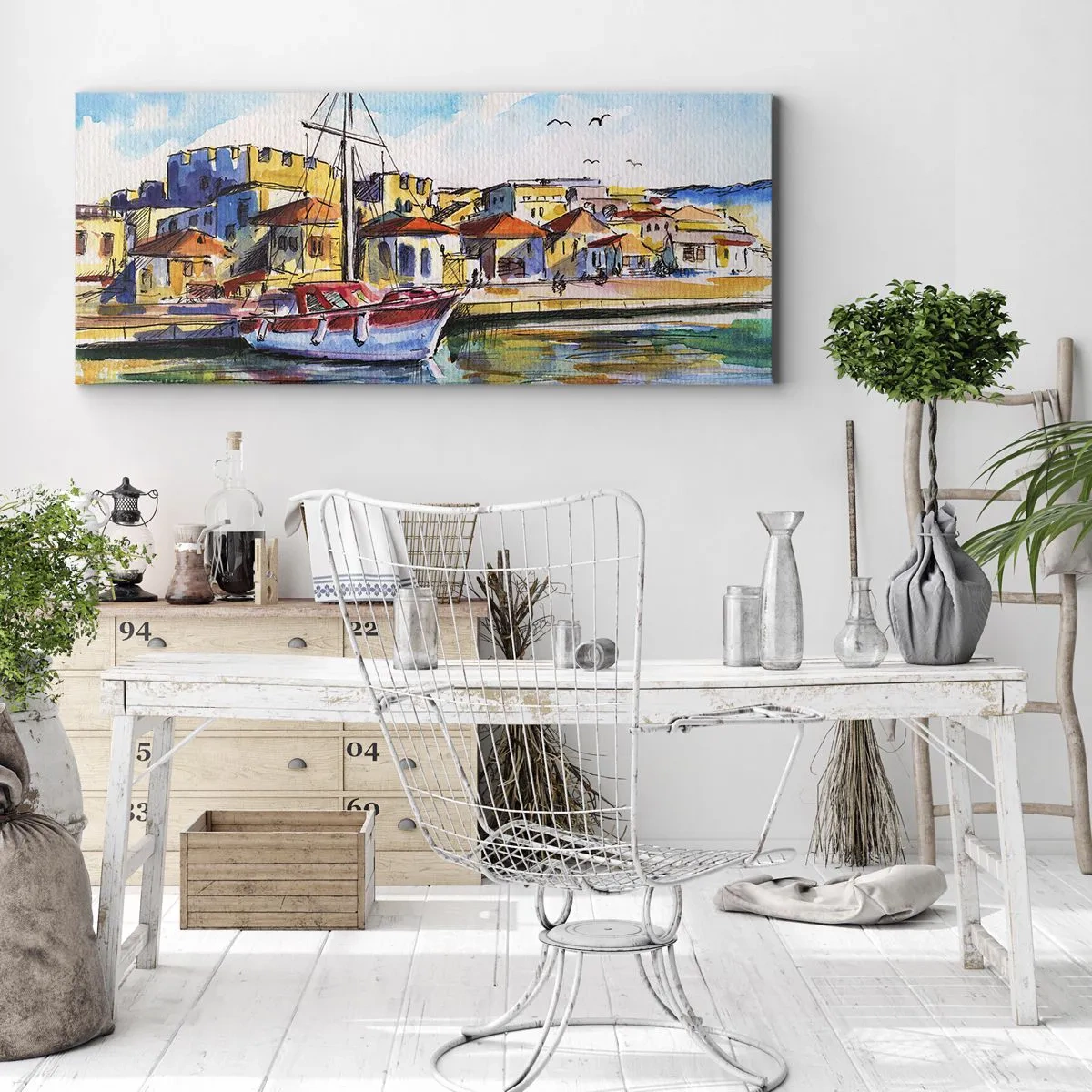 Quadro su tela - Stampe su Tela - Un colorato pomeriggio - 90x30 cm