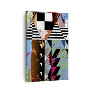 Quadro su tela - Stampe su Tela - Composizione geometrica astratta con colori vivaci - 80x120cm - Geometrico e organico - Decorazione murale moderna per soggiorno e camera da letto ARTTOR