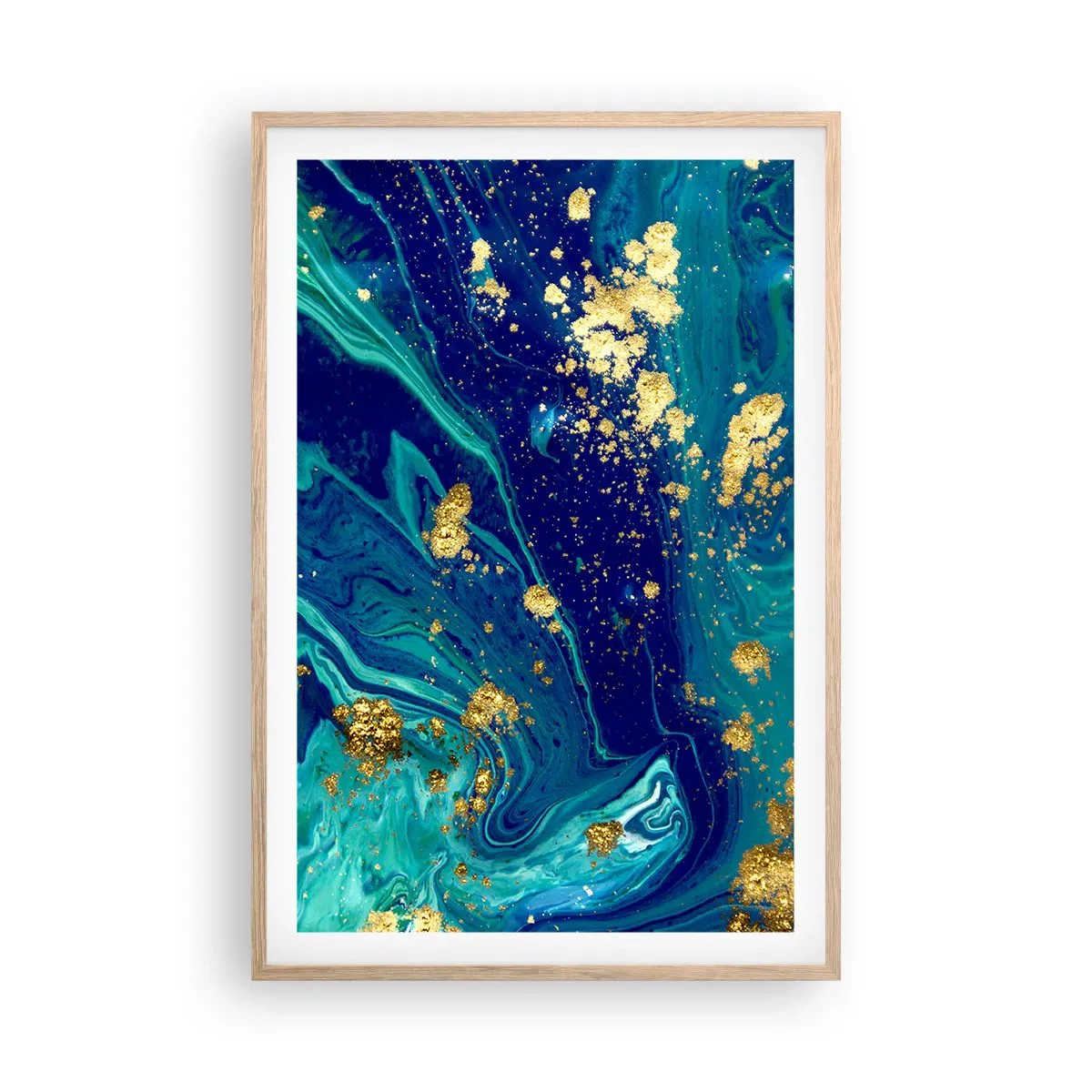 Poster in cornice rovere chiaro - Petali di sole - 61x91 cm
