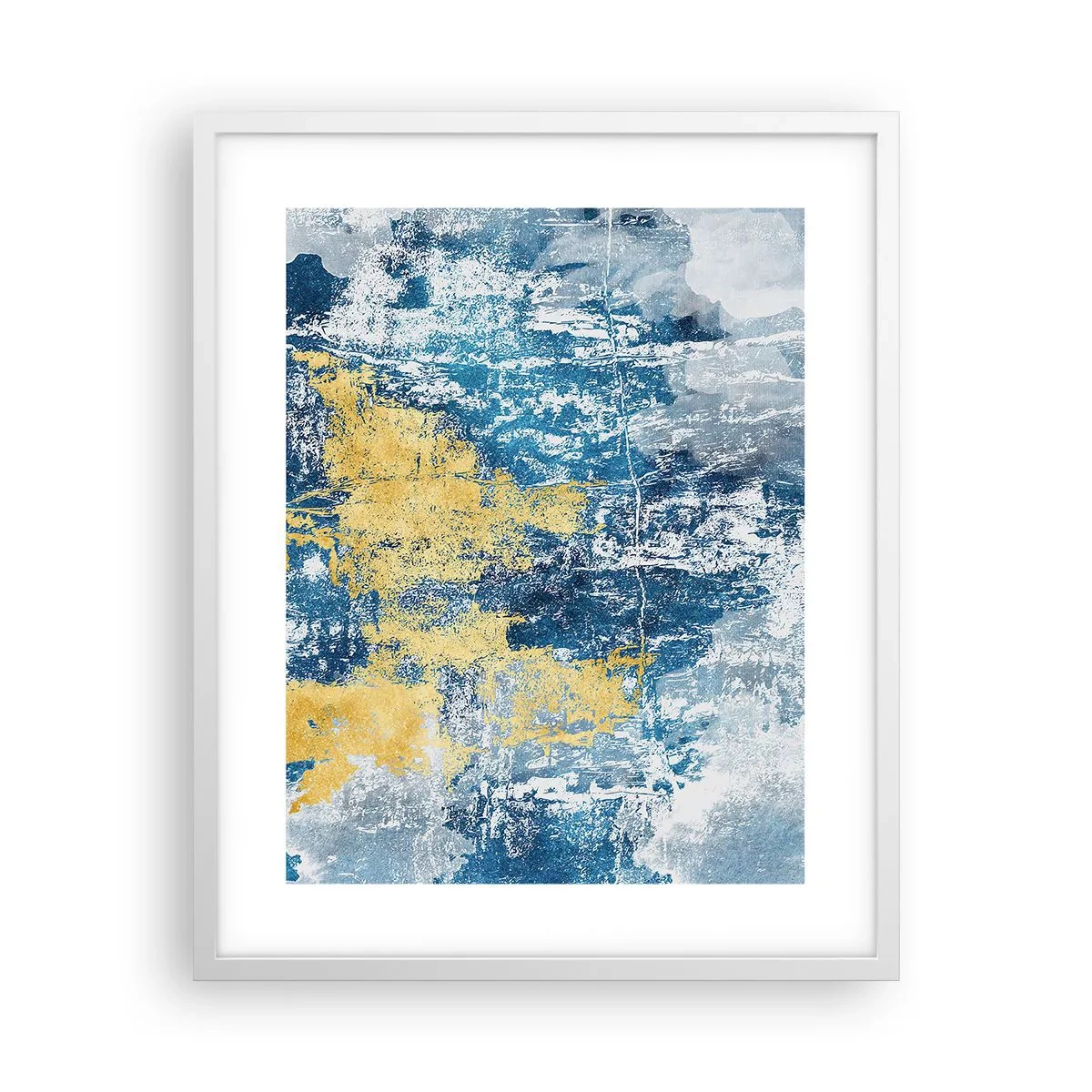 Poster in cornice bianca - Astrazione piena di ottimismo - 40x50 cm