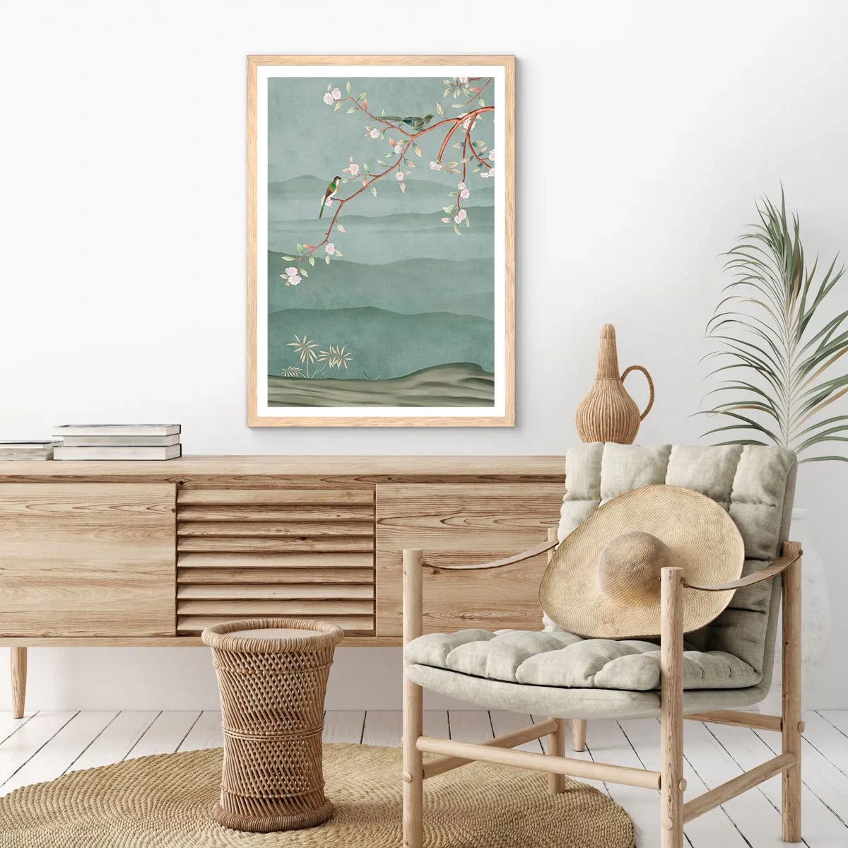 Poster in cornice rovere chiaro - Eccoti primavera - 61x91 cm