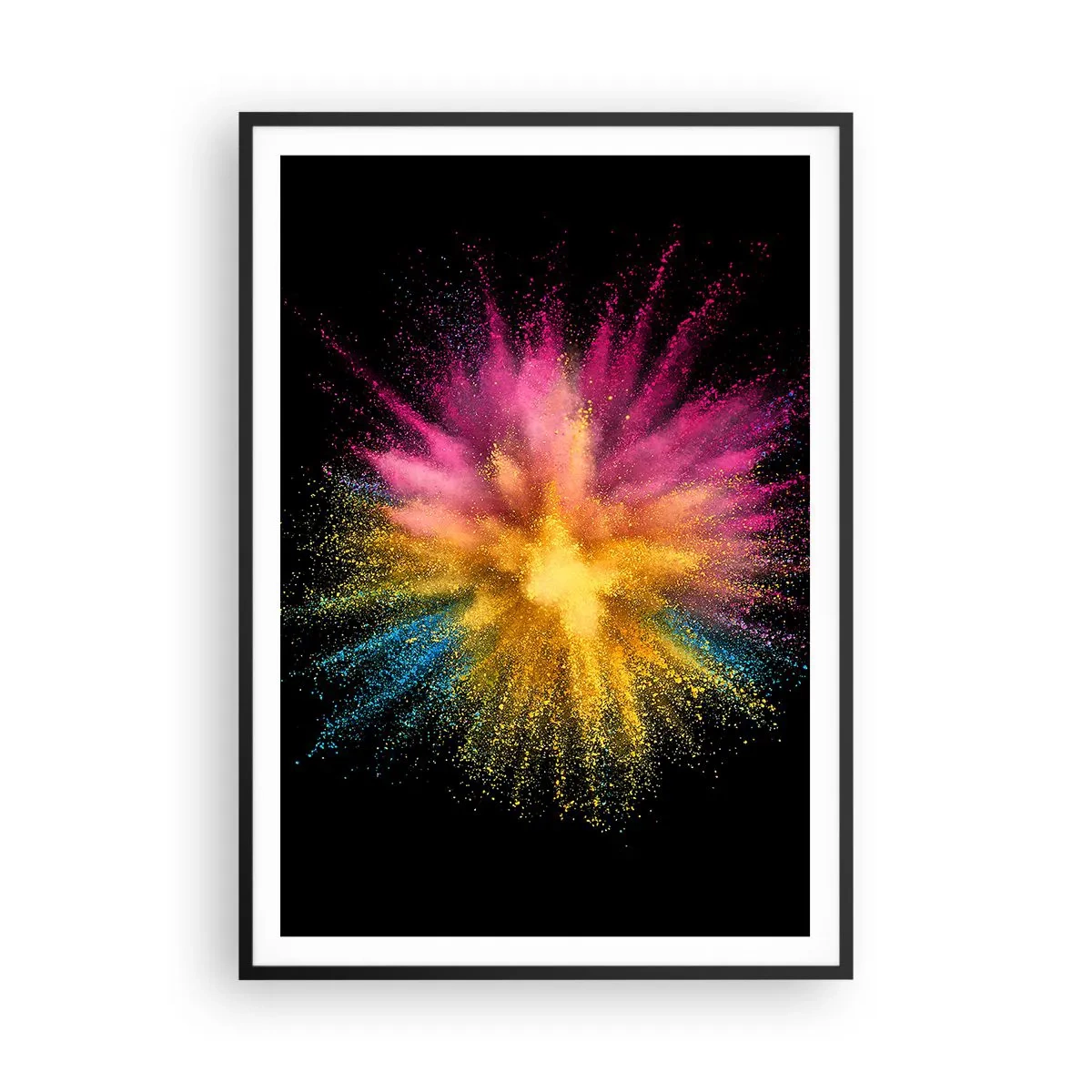 Poster in cornice nera - La nascita dei colori - 70x100 cm