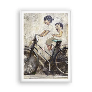 Poster in cornice bianca - Vero o falso? - 70x100 cm