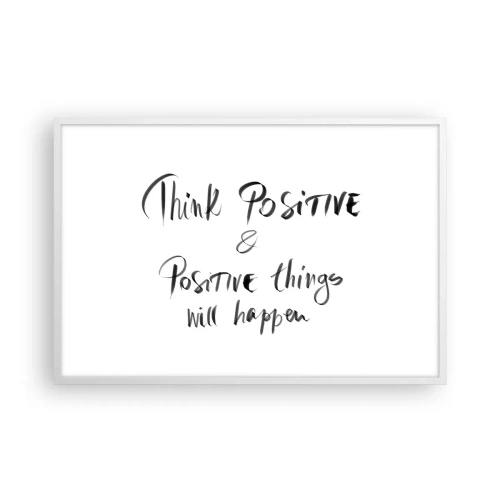 Poster in cornice bianca - Come vivere? - 91x61 cm