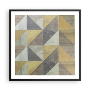 Poster in cornice nera - Secondo i triangoli - 60x60 cm