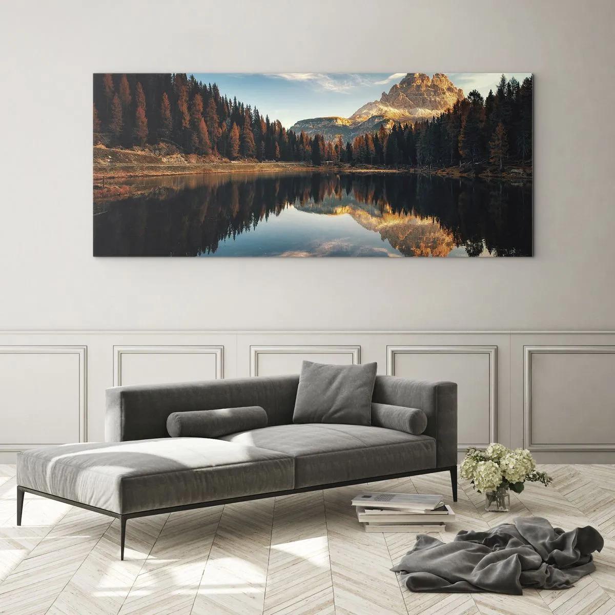 Quadro su vetro - Paesaggio doppio - 90x30 cm