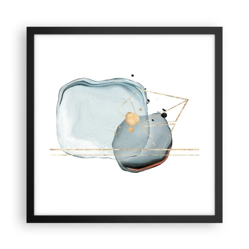 Poster in cornice nera - Studio di goccia - 40x40 cm
