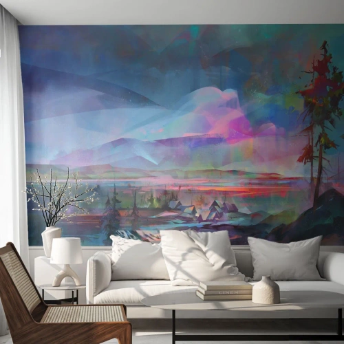 Fotomurale su misura Premium Canvas - Sotto un cielo benevolo - Astrazione, Paesaggio, Montagne