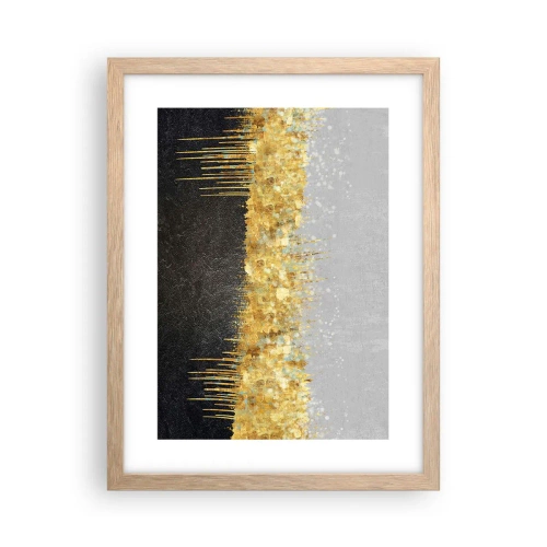 Poster in cornice rovere chiaro - Nel profondo e verso l'alto - 30x40 cm